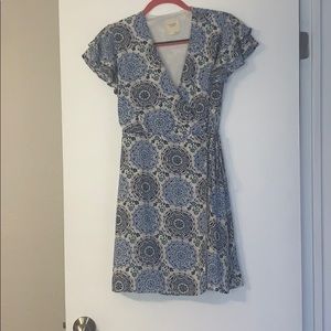 NWOT: Precious Wrap Tie Dress